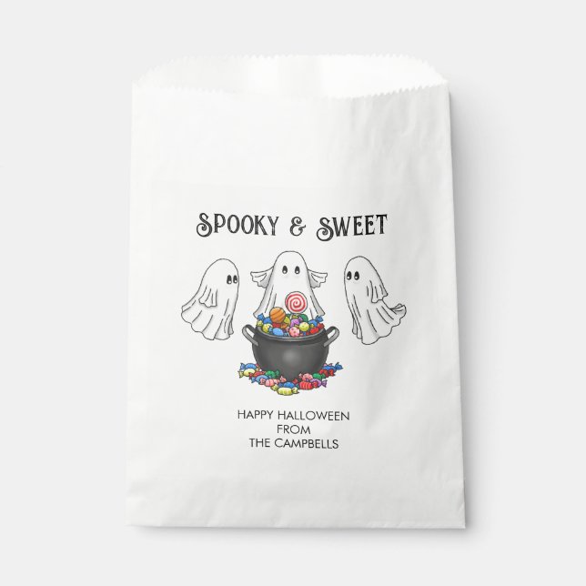 Spooky Halloween Ghost Favour Bags (Front)