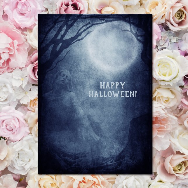 Spooky Halloween Ghost Full Moon at Night (Creator Uploaded)