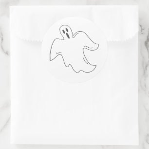 Spooky Halloween Ghost Haunted House Party Costume Classic Round Sticker