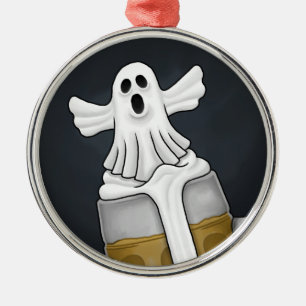 Spooky Halloween Ghost  Metal Tree Decoration
