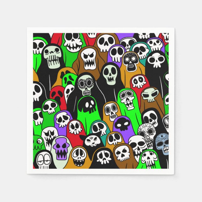 Spooky Halloween Ghost Napkins (Front)