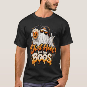 Spooky Halloween Ghost Orange Retro Typography T-Shirt
