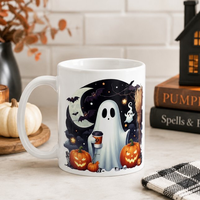 Spooky Halloween  ghost pumpkins  Coffee Mug (Creator Uploaded)