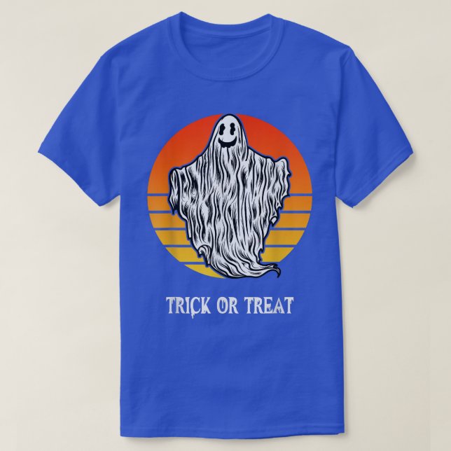 Spooky Halloween Ghost Trick Or Treat Men Women Ki T-Shirt (Design Front)