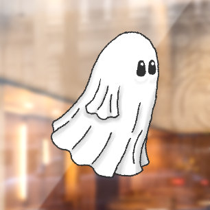Spooky Halloween Ghost Window Cling