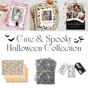 Spooky Halloween ghosts, and bats Gift Tags