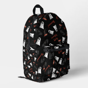 Spooky Halloween Ghosts Bats Party Printed Backpack