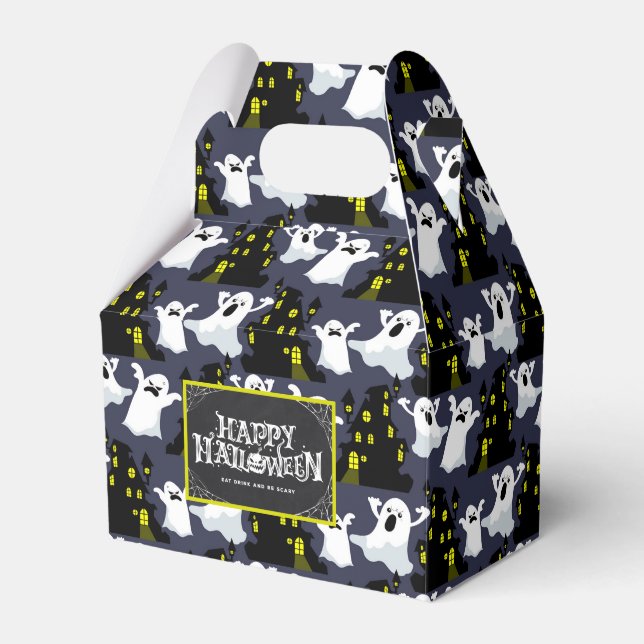 Spooky Halloween Ghosts Favour Box (Front Side)