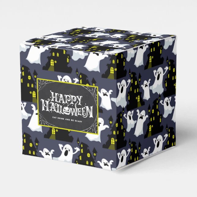 Spooky Halloween Ghosts Favour Box (Front Side)