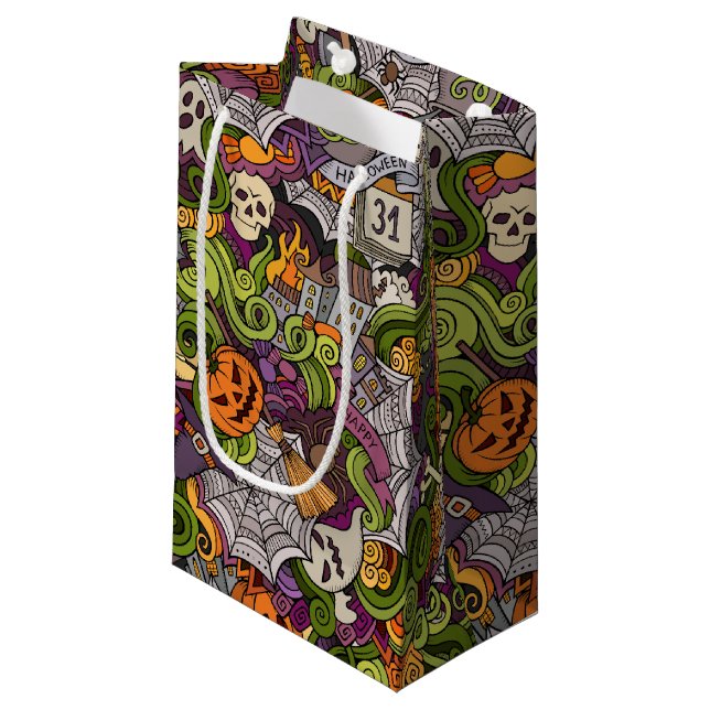 Spooky Halloween Gift Bag - Small, Glossy (Front Angled)
