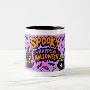Spooky Halloween gift Two-Tone Coffee Mug