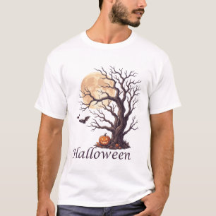 Spooky Halloween Gnarled Tree Jack-o'-Lantern T-Shirt