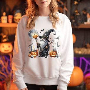 Spooky Halloween Gnome with Staff Tri-Blend Shirt