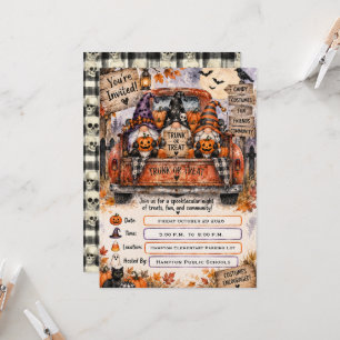 Spooky Halloween Gnomes Trunk or Treat Celebration Invitation