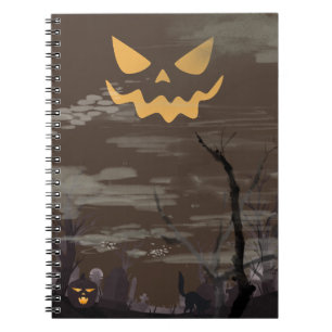 Spooky Halloween Graveyard Notebook