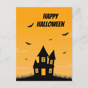 Spooky Halloween Greeting Postcard