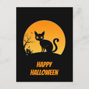Spooky Halloween Greeting Postcard