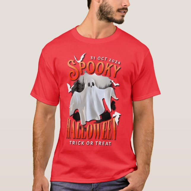 SPOOKY HALLOWEEN Halloweenypography Design friend T-Shirt (Front)