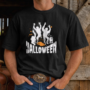 Spooky Halloween Haunted Castle Zombie Party T-Shirt