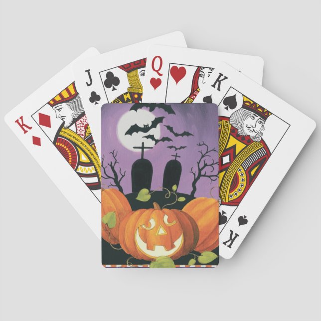 Spooky Halloween Haunted House Playing Cards (Back)