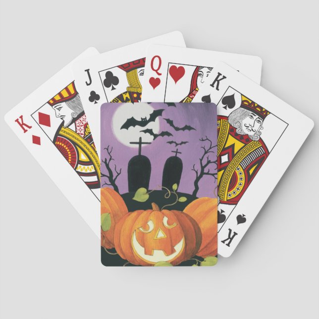 Spooky Halloween Haunted House Playing Cards (Back)