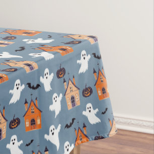 Spooky Halloween Haunted House Tablecloth