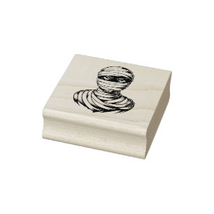 Spooky Halloween Haunted Mummy Rubber Stamp