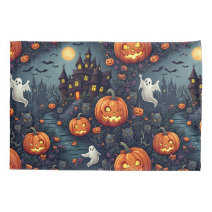 Spooky Halloween Haunted Night Pillow Cover