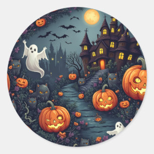 Spooky Halloween Haunted Night Stickers