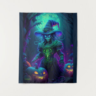 Spooky Halloween Haunted Scare Crow Tapestry
