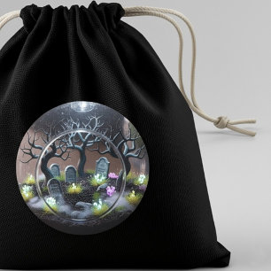Spooky Halloween Haunted Terrarium  Classic Round Sticker