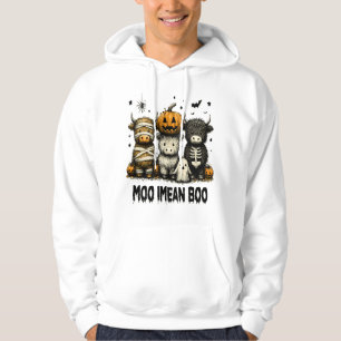 Spooky Halloween Highland Cow Hoodie