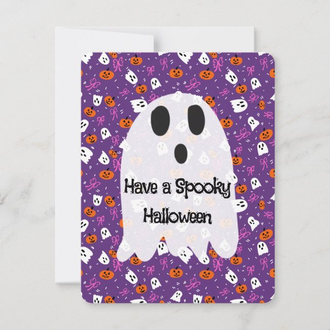 Spooky Halloween  Holiday Card (Front)