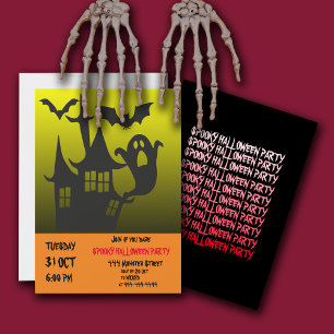 Spooky Halloween House Party Invitation 