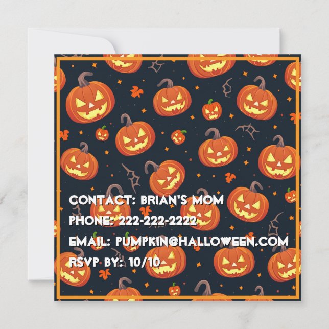 Spooky Halloween Invitation – Join Us for a Night! (Back)