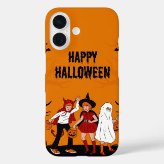 Spooky Halloween iPhone 16 Case – Pumpkin, Ghost &