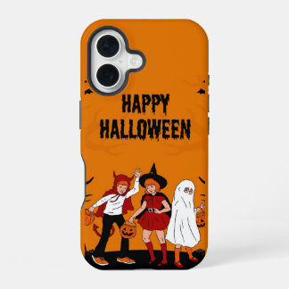 Spooky Halloween iPhone 16 Case – Pumpkin, Ghost &