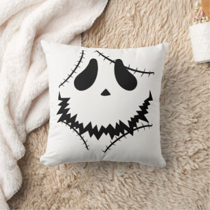 Spooky Halloween jack-o-lantern pumpkin face Cushion