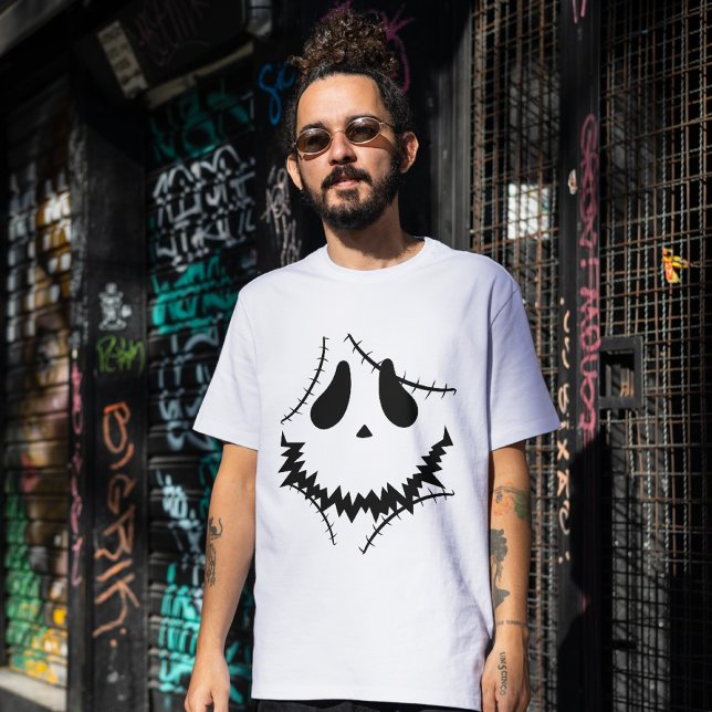 Spooky Halloween jack-o-lantern pumpkin face T-Shirt (Creator Uploaded)