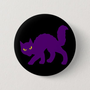 Spooky Halloween Kitty Cat Scary Evil 6 Cm Round Badge