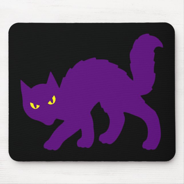 Spooky Halloween Kitty Cat Scary Evil Mouse Mat (Front)