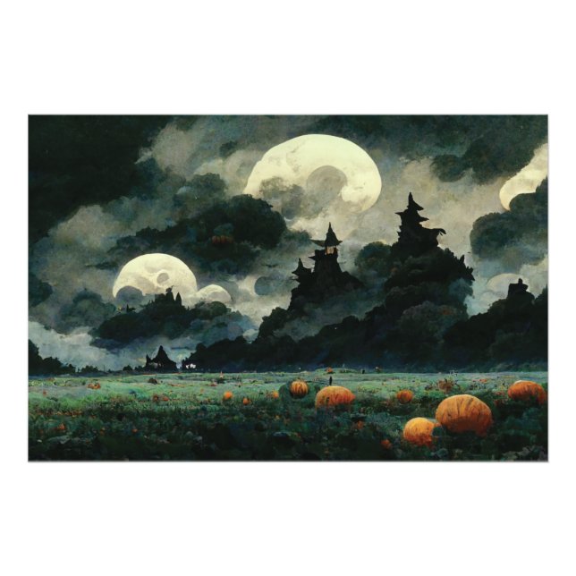 Spooky Halloween Landscapes Photo Print (Front)