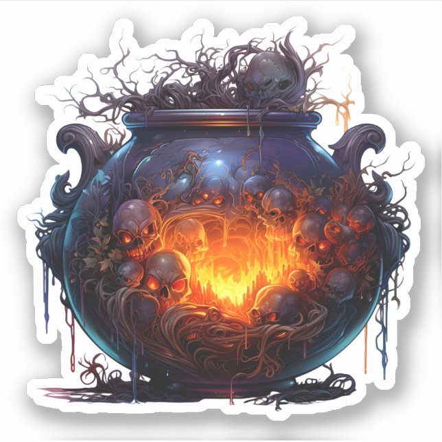 Spooky Halloween Magic Witches Cauldron (Front)