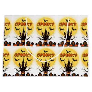 Spooky Halloween Moon Large Gift Bag