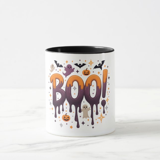 Spooky Halloween Mug – Cute and Fun Design (Center)