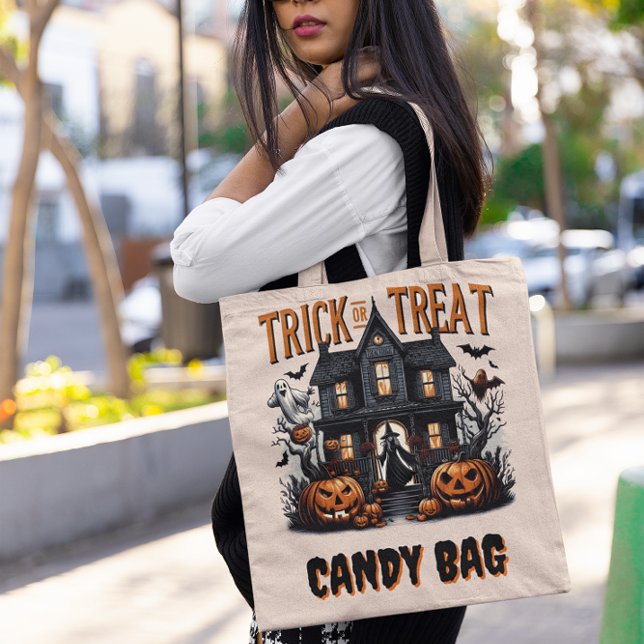 Spooky Halloween night at the haunted house party Tote Bag (Creator Uploaded)