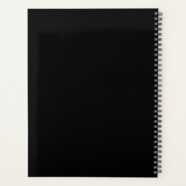 Spooky Halloween Night Full Moon Pumpkin Scene Planner (Back)