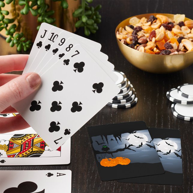 Spooky Halloween Night Scene  Playing Cards (Creator Uploaded)