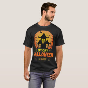 Spooky Halloween Night . Trendy Halloween t-shirt 