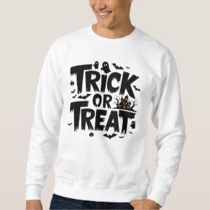 Spooky Halloween night with trick or treat fun Swe Sweatshirt